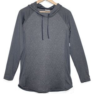 Columbia Gray Long Sleeve Quilted Drawstring Athleisure Hoodie XK0207 Size M